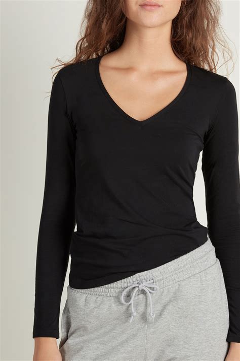 shein maglie cotone manica lunga donna